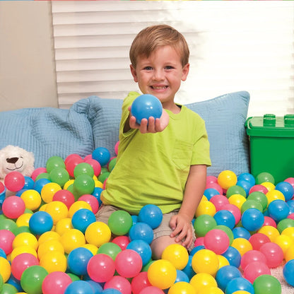 Colorful Baby Plastic Balls — Water Pool & Ocean Wave Balls with Basketball Hoop for Kids, Outdoor Tent Playhouse Toys