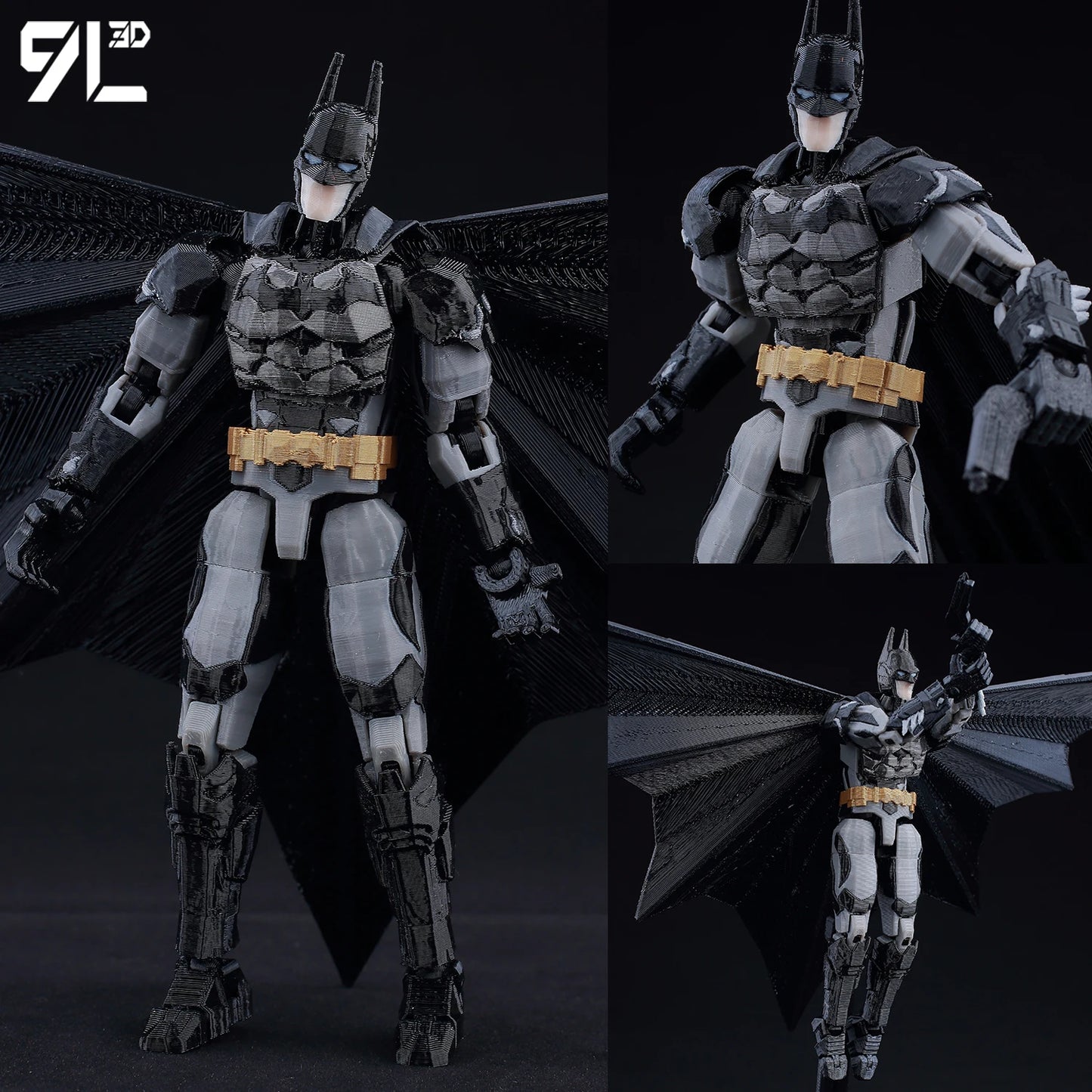 9L3D Superman & Batman Action Figures – Multi-Jointed Poseable LUCKY13 Titan13 Collectible Hero Toys