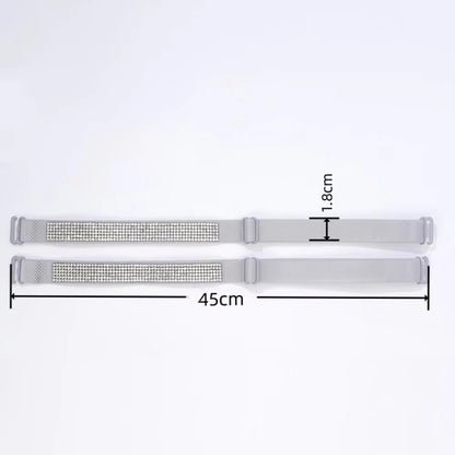 Invisible Rhinestone Bra Straps - Non-Slip Adjustable Shiny Replacement Lingerie Accessories for Women