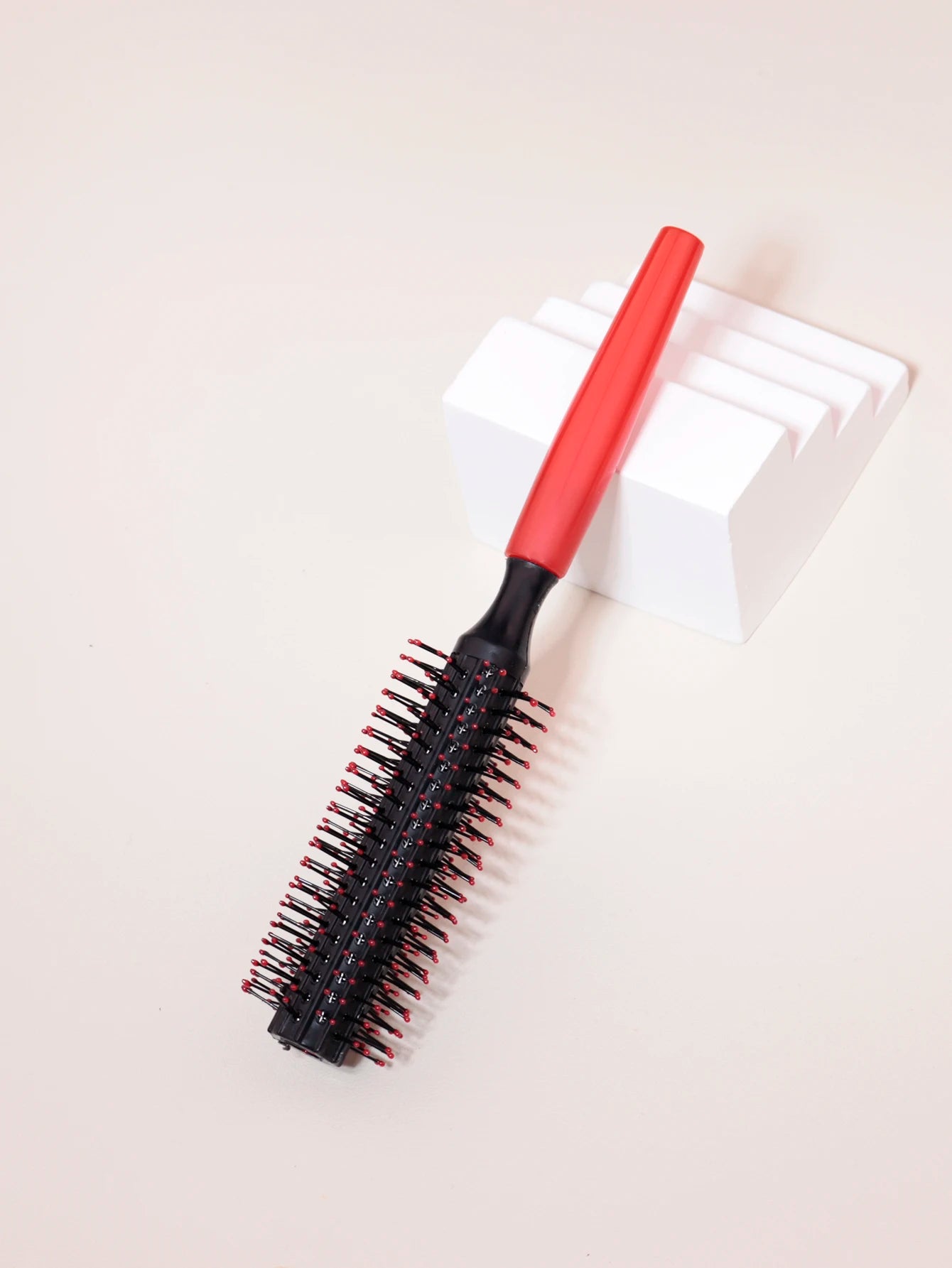 Professional Anti-Static Cylindrical Hair Styling Comb – Nylon Bristle Round Roller for Wigs & Real Hair