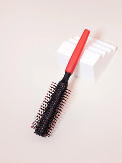 Professional Anti-Static Cylindrical Hair Styling Comb – Nylon Bristle Round Roller for Wigs & Real Hair