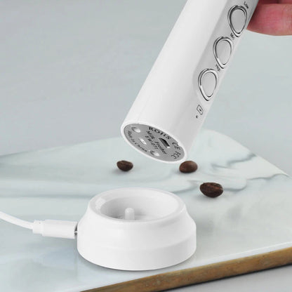 3-in-1 Portable Electric Milk Frother – Handheld Rechargeable Foam Maker, High-Speed Drink Mixer & Coffee Wand