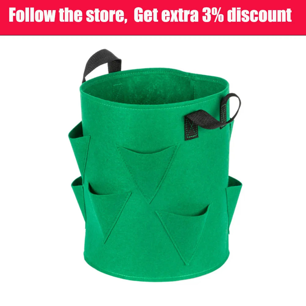 Multi-Mouth Grow Bag – 5/7/10 Gallon Reusable Planting Bags for Strawberry, Tomato, Herbs, and Flower Planters
