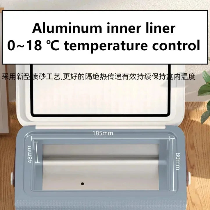 Portable Insulin Cooler Box - 220V Mini Refrigeration Storage Case with USB Charging Battery for Medication Cooling