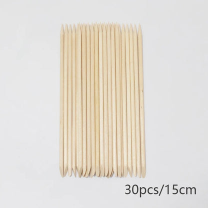 Lurayee Orange Wood Nail Cuticle Pusher – Manicure Tool for Nail Art, Gel Polish, and Nail Design