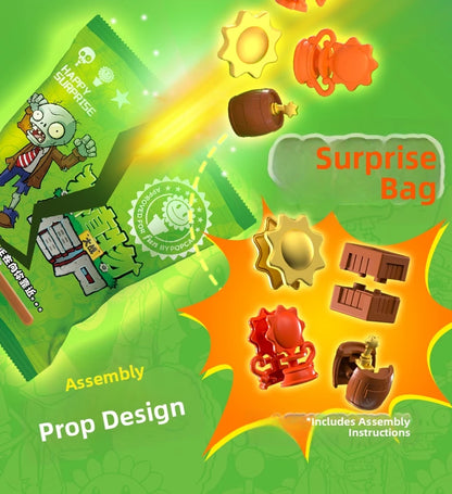 Plants vs Zombies Dave's Surprise House Toy Set – Collectible Figures with Interactive Play Features for Kids Gift