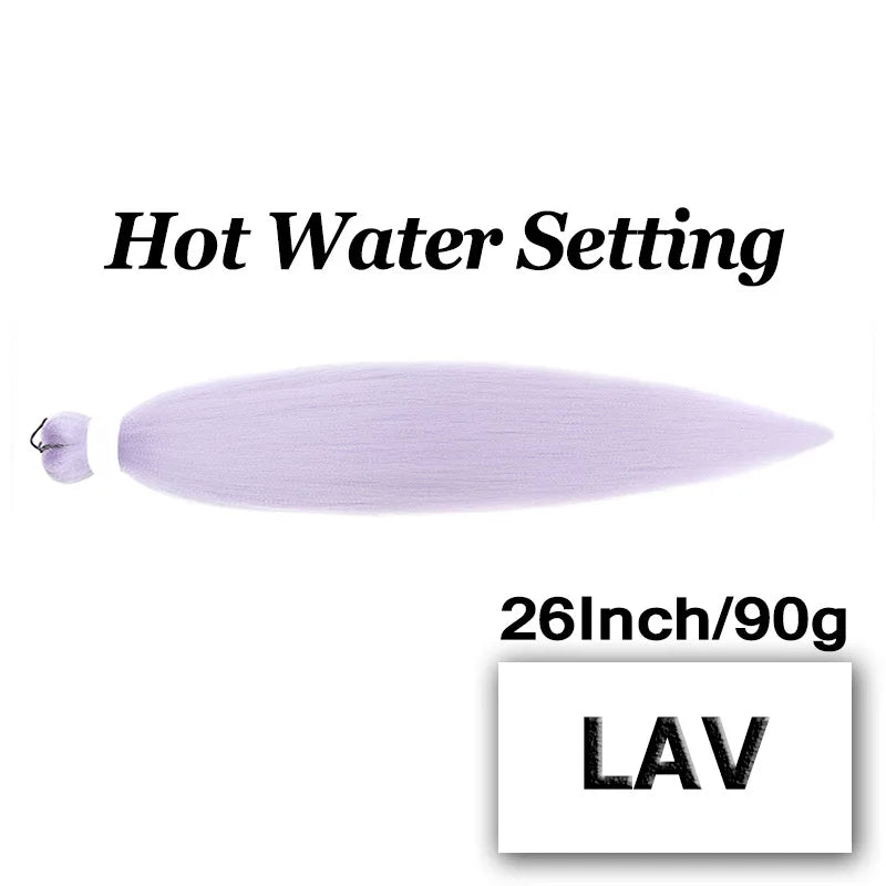 26-Inch Pre-Stretched Braiding Hair Extensions – Synthetic Afro Crochet Braids for DIY, Jumbo Braid in Purple, Pink, Peach & Red