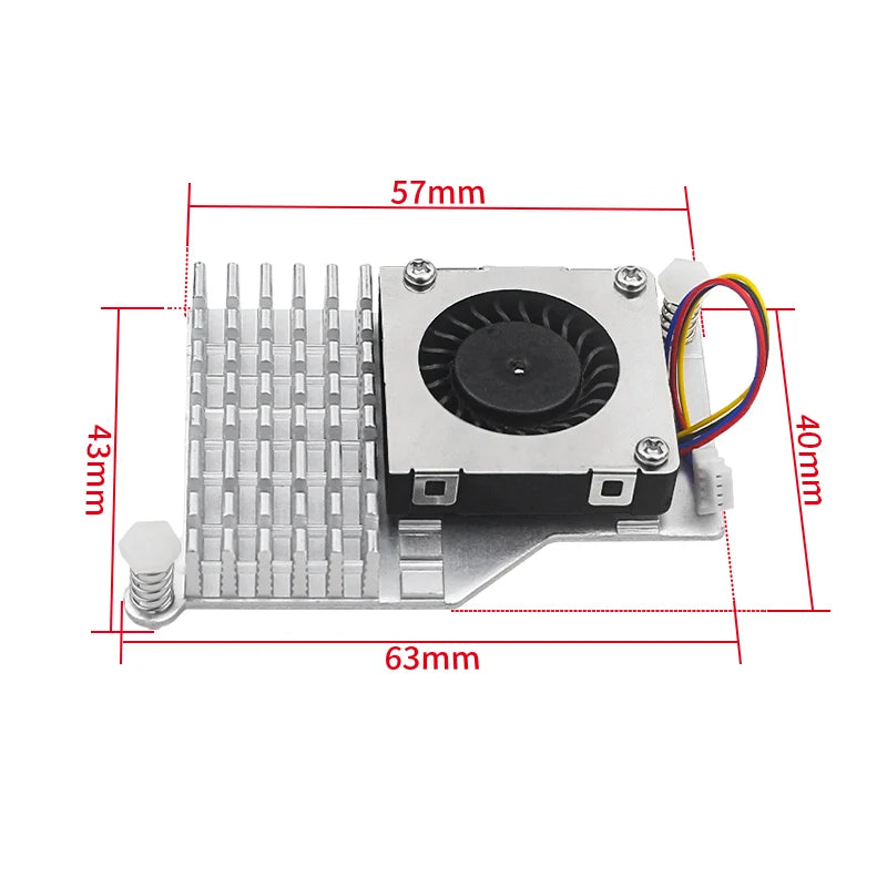 Raspberry Pi 5 Active Cooler — Aluminum Heatsink with PWM Adjustable Fan, Black/Silver/Blue Cooling Radiator for Pi 5