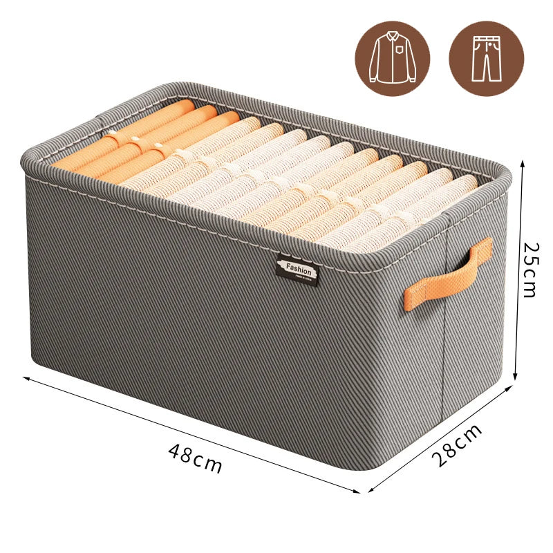 Thick Clothes Storage Organizer Box - Wardrobe Drawer Cabinet Organizer for Pants, Sweaters & Jeans