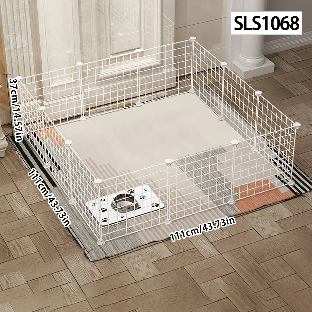 Indoor Dog Pen & Fence – Small/Medium Dog, Cat, or Rabbit Cage with Isolation Door