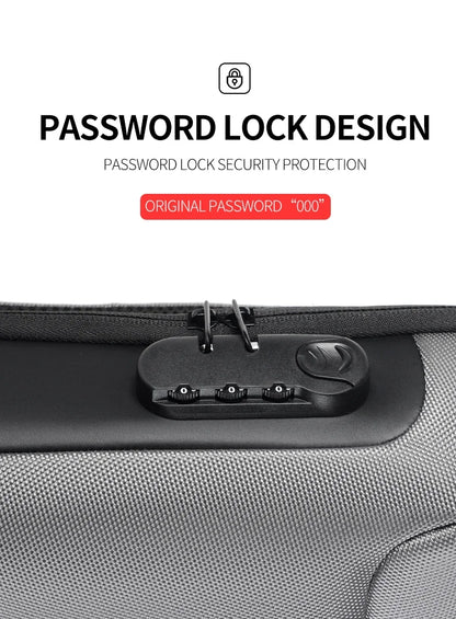Designer Multifunction Anti-Theft USB Shoulder Bag – Travel Crossbody Messenger Sling Chest Bag for Men, Luxury Brand