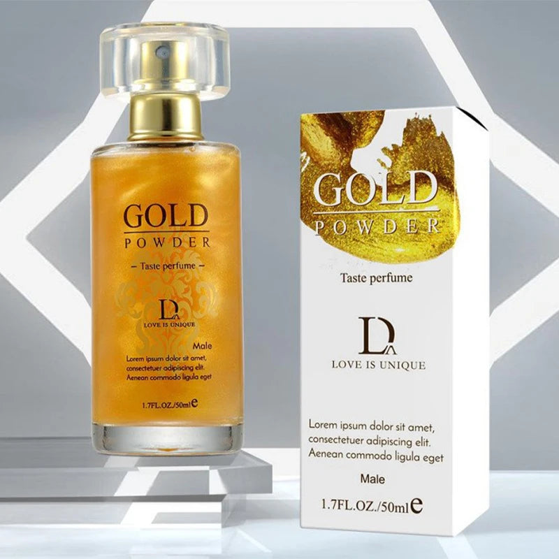 Gold Powder Pheromone Perfume for Men & Women – Long-Lasting Fresh Charming Fragrance for Couples, Daily Flirting Scent Gift Spray