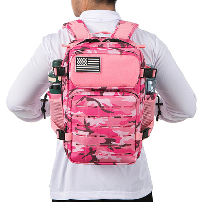 25L/45L Tactical Backpack for Men & Women – Outdoor Hiking Molle Daypack, School & Gym Rucksack with Dual Cup Holders