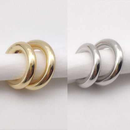 Unique Asymmetrical Round Cartilage Ear Clip: Metal Fake Piercing for Women & Girls - Fashion Ear Cuff Jewelry Christmas Gift