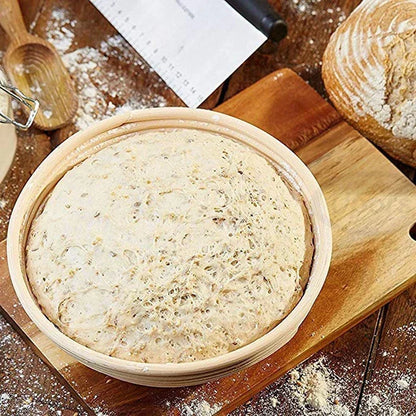 Oval Rattan Bread Proofing Basket — Wicker Dough Fermentation Sourdough Banneton Bread Basket