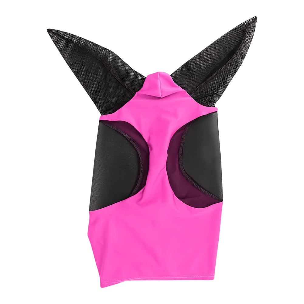Anti-Fly Knitted Mesh Horse Mask — Breathable Anti-Mosquito & Anti-Worm Equestrian Riding Gear
