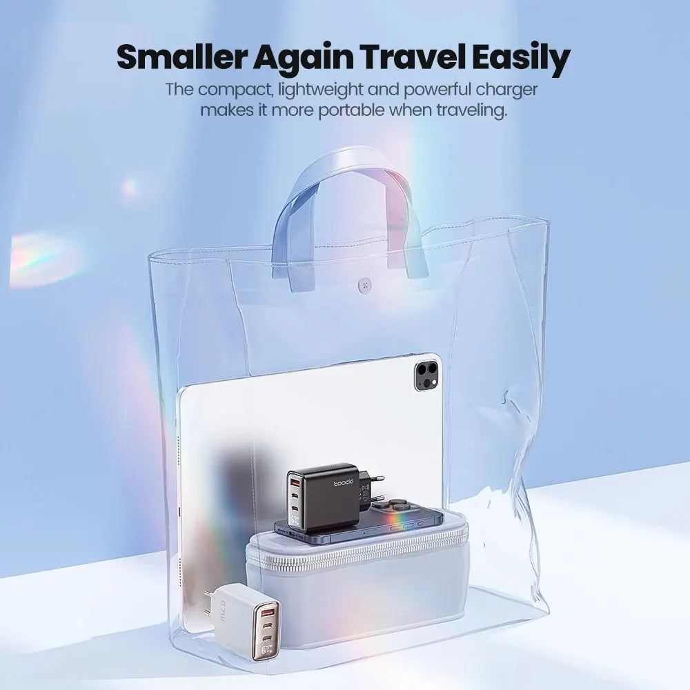 Toocki 67W GaN USB-C Charger — Digital Display Quick Charge PD PPS QC4.0 for MacBook, Laptop, iPad, iPhone 15/14
