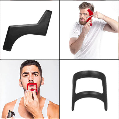 Haircut & Beard Grooming Kit – Neckline, Goatee & Hairline Shaping Template for Men, Barber Hair Cutting Tool
