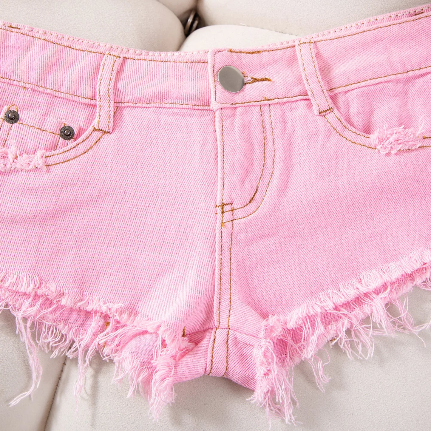 25# Summer Fashion Low-Waist Ripped Denim Shorts — Sexy Hot Pants & Booty Jeans for Women