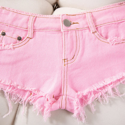 25# Summer Fashion Low-Waist Ripped Denim Shorts — Sexy Hot Pants & Booty Jeans for Women