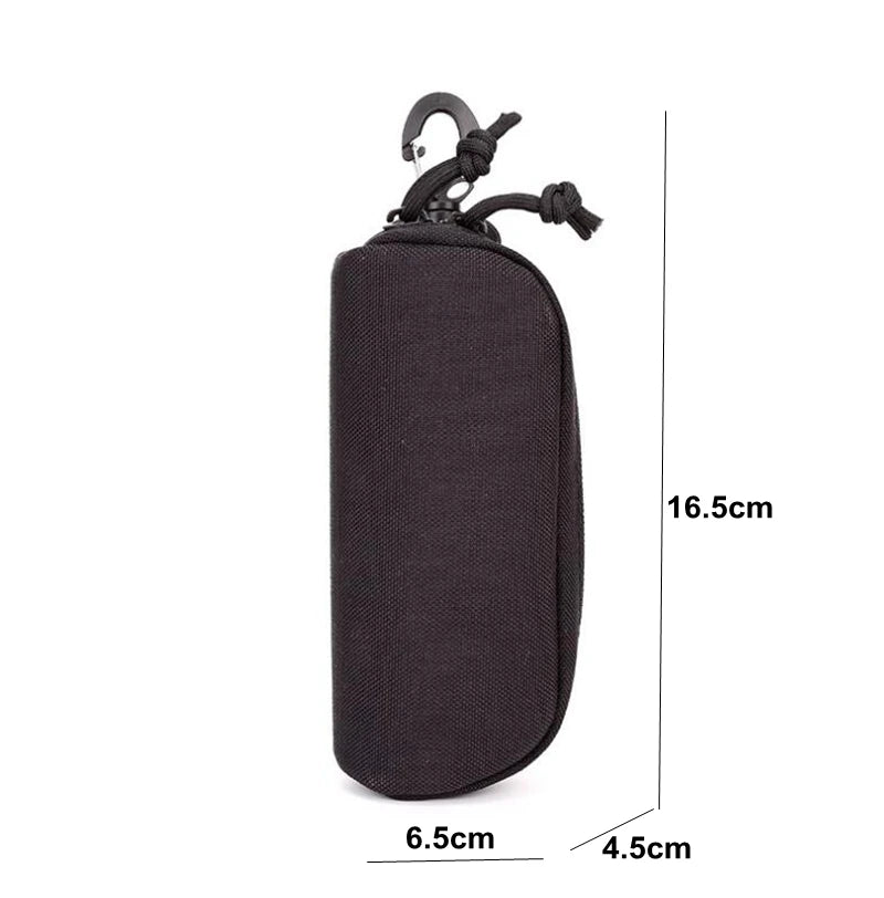 Tactical MOLLE Shockproof Eyeglass Case – Portable 1000D Nylon Protective Hunting Sunglasses Box