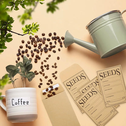 50/100/150 Pcs Brown Resealable Seed Envelopes – 3.15x4.72 Inch Small Storage Packets for Seeds