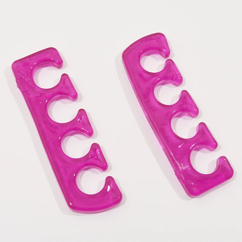 Soft Silicone Toe Separators - Flexible Finger Spacers for Pedicure, Nail Polish, Foot Care & Toe Alignment