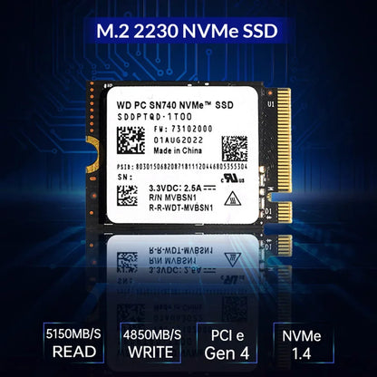 Western Digital WD SN740 2TB/1TB SSD – M.2 2230 Gen4 PCIe 4.0 NVMe Solid State Drive for Steam Deck & Microsoft Surface Pro X