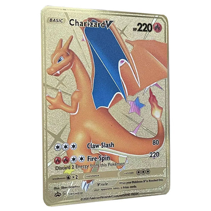 2025 Metal Pokémon Card - Arceus Charizard Mewtwo VMAX GX EX Gold Anime Collectible Card