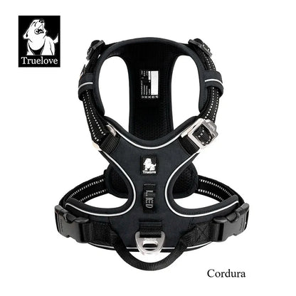 TRUE LOVE TLH5654 Reflective No-Pull Adjustable Nylon Dog Harness Step-In Comfortable Control Pet Walking Harness