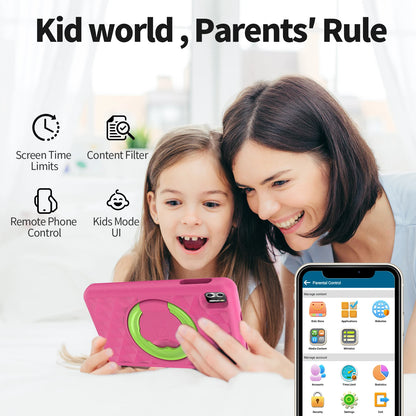 VASOUN Kids Tablet 8 Inch – Android 13, Quad-Core, 8GB RAM (4+4 Expand), 64GB ROM, 5000mAh, Dual Camera, WiFi, Parental Control
