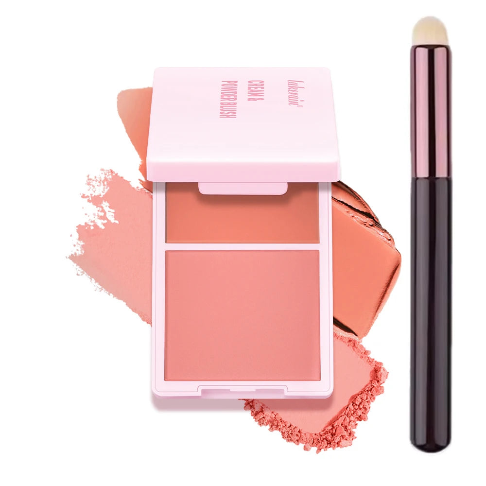 Juvia’s Blush Cream Powder Makeup - High Pigment Matte Rose Blush Duo with Long-Lasting Natural Finish Cosmetics