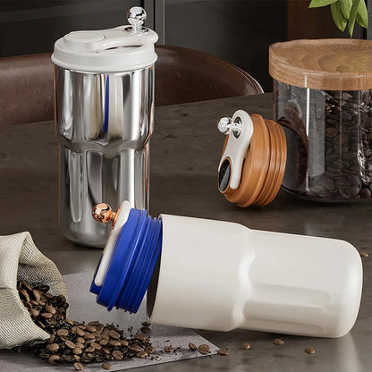 Smart LED Temperature Thermos Bottle - Stainless Steel Coffee Mug Cup with Digital Display, Portable Hydroflask for Water, Tea & Coffee - Ideal Gift for Students
