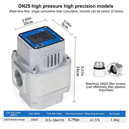 High-Precision Digital Gas Flow Meter - LCD Roots Flowmeter for LNG, Oxygen & Industrial Applications DN15/20/25