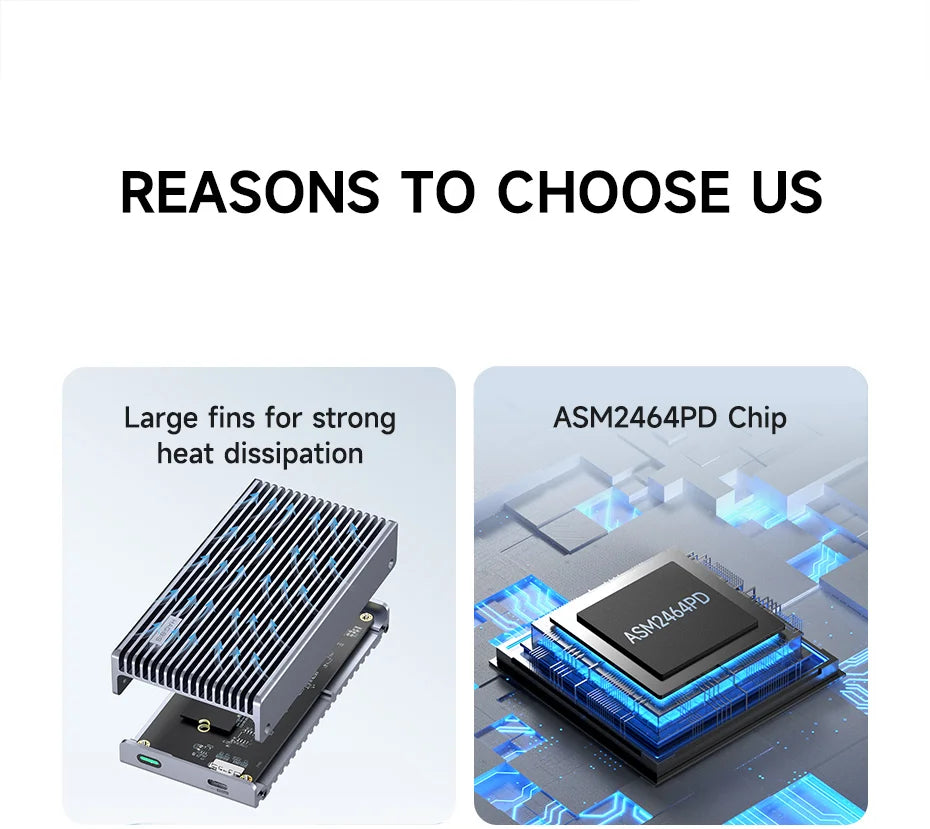 Hagibis 40Gbps USB4 M.2 NVMe SSD Enclosure – LED Display with USB4 Cable for Thunderbolt 4/3 & USB 3.2/3.1/3.0 B+M M-Key SSD Case