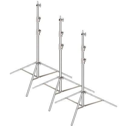 2.8M Stainless Steel Tripod Light Stand – Foldable Magic Leg C-Stand for Spot Light, Softbox, Photography Studio