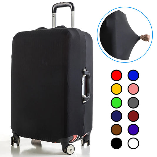 Fashion Travel Suitcase Protective Cover - Solid Color Luggage Cover for 18-32 Inch Suitcases