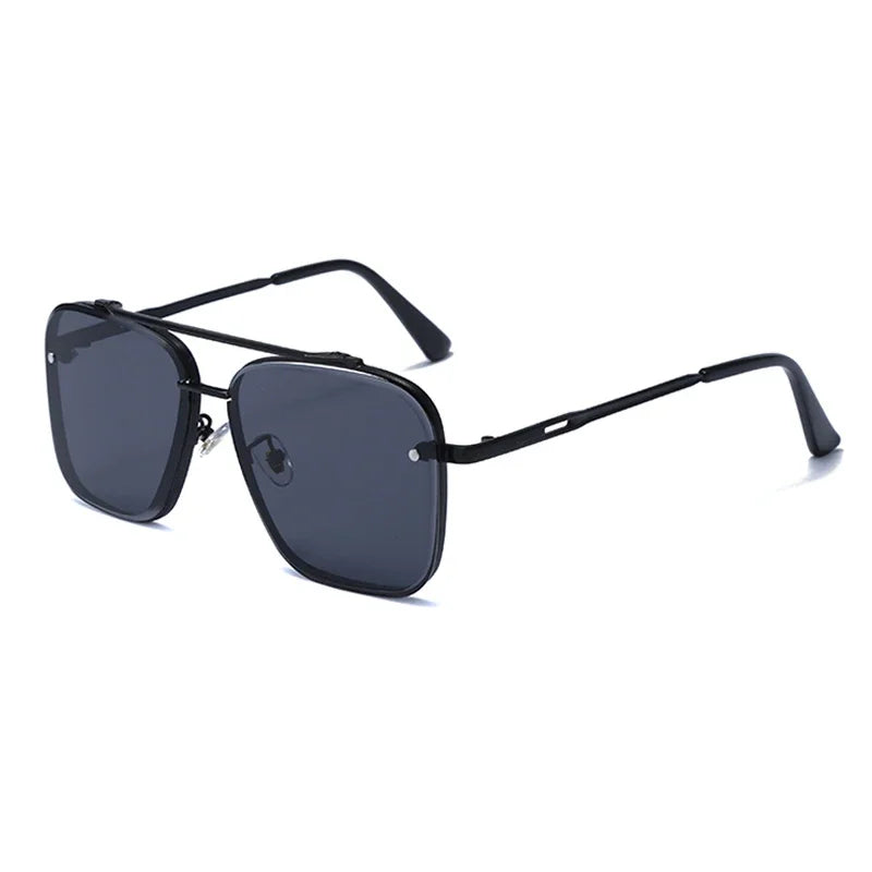Classic Square Sunglasses — Vintage Metal UV400 Shades for Men & Women, Fashion Brand Design