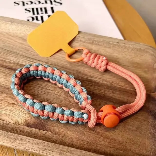 Adjustable Phone Lanyard Wrist Strap - Handwoven Universal Anti-Drop Rope for Outdoor Sports and Daily Use