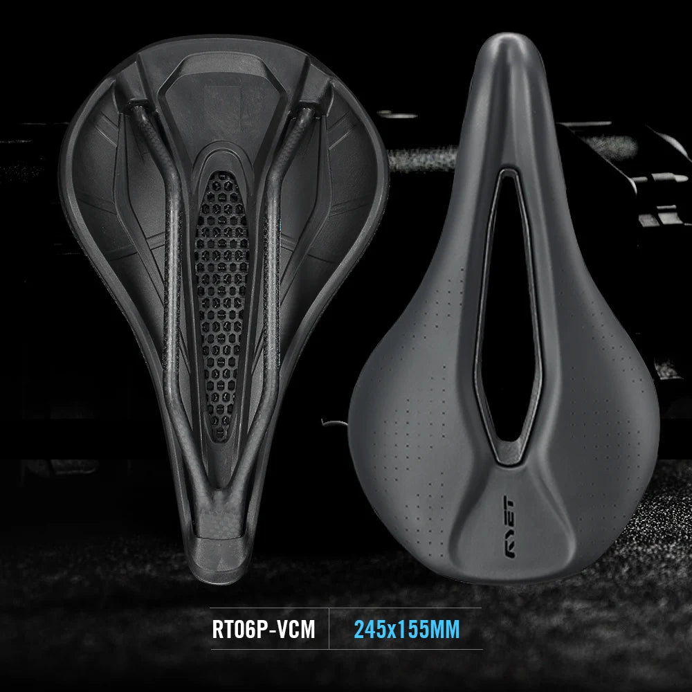 RYET Carbon 3D Printed Bike Saddle - 145/155mm Lightweight Cycling Seat for Road, MTB, Gravel & Triathlon Bikes