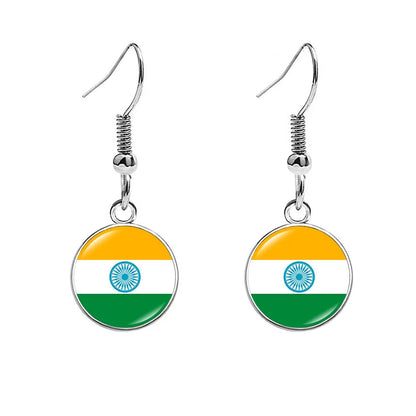 France National Flag Earrings - Multicolor Country Flag Jewelry for Women, Travel Pride & Celebration Gifts