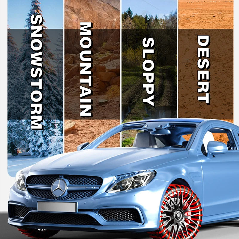 AIVC Anti-Skid Snow Chains - Universal Emergency Lockout Artifact for Car and Motorcycle Wheels, Suitable for Winter and Rough Terrain