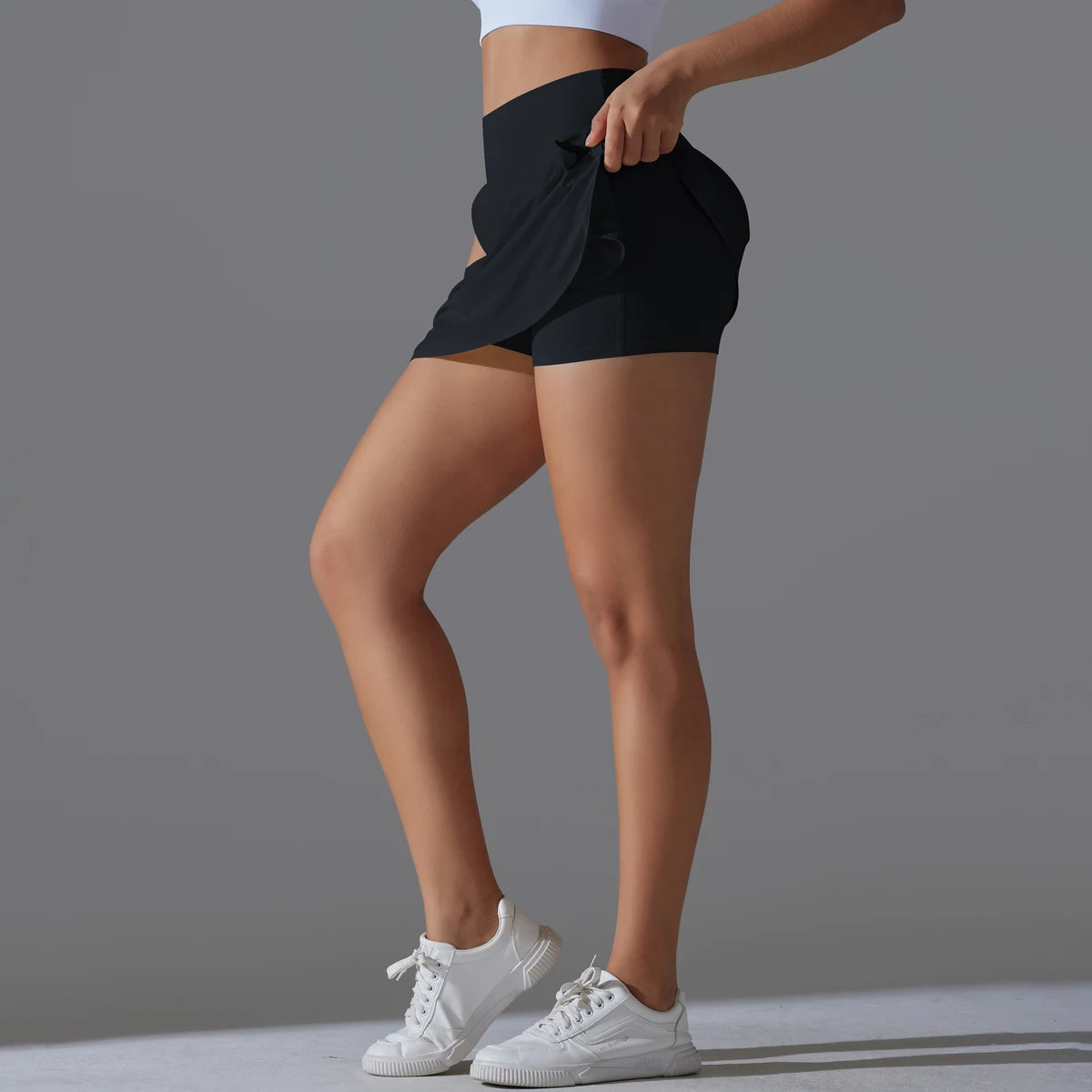Outdoor Sports High Waist Yoga Skirt — Breathable Badminton Tennis Active Fitness Athletic Short Skirt