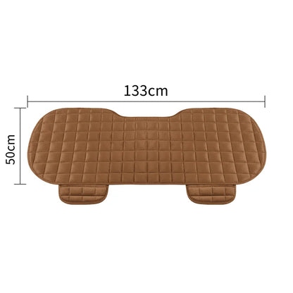 Universal Winter Car Seat Cover Set – Front & Rear Flocking Cloth Anti-Slip Warm Cushion Mat for Car, SUV, Van & Truck Interior Protection