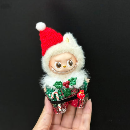 Mini Labubu 4.0 Pin – Love Clothes & Christmas Skirt Cloak Accessory for Labubu V4 Outfit