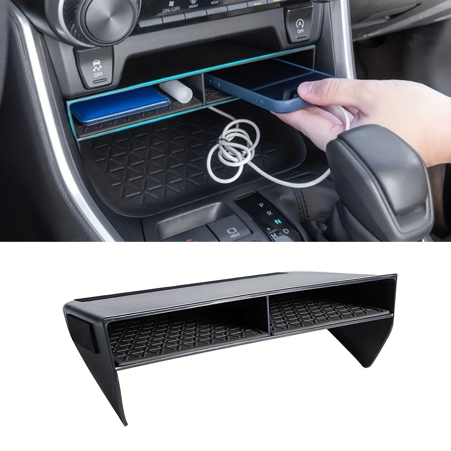 Toyota RAV4 Center Console Organizer - Storage Tray Insert for 2019-2023 Models