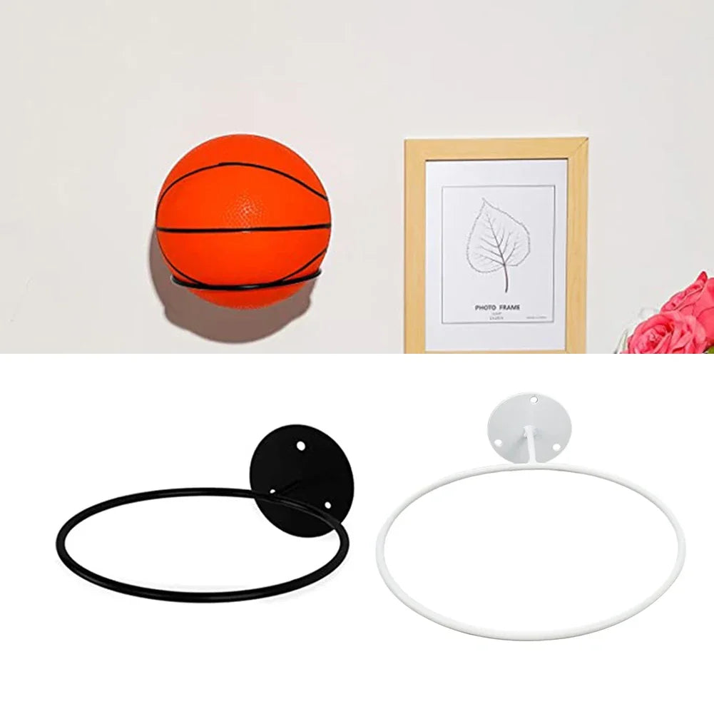 Wall-Mounted Basketball Stand – Iron Multi-Purpose Soccer & Ball Storage Rack, Display Rack for Sports Equipment
