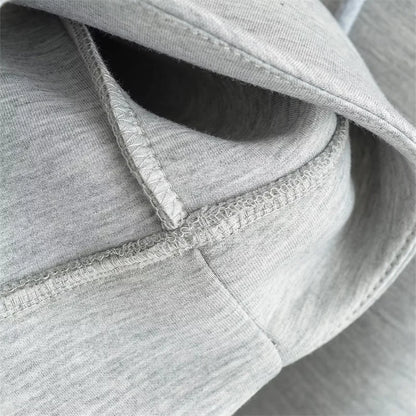 Oversized Unisex Zipper Hoodie - Women's Winter Loose Sweatshirt with Double Pockets