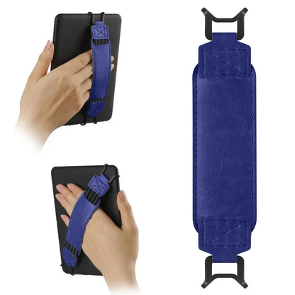 Leather Tablet Hand Strap — Elastic Anti-Drop E-Reader Holder for Kindle, iPad, Kobo, Sony, Pocketbook, Lenovo