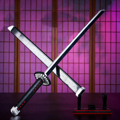 Anime Samurai Sword Building Blocks Set – Demon Slayer-Inspired Weapon Model, Action Figure Display with Base, Kids Toy & Birthday Gift Home Decor